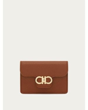 Ferragamo Gancini Key Holder - Brown