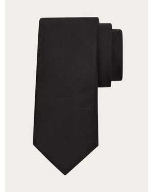Ferragamo Nappa Leather Tie - Black
