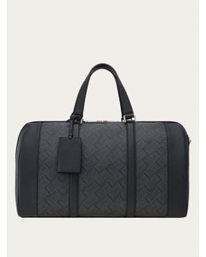 Ferragamo Monogram Duffle Bag Bicolour - Black