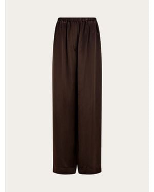 Ferragamo Satin Trouser - Brown