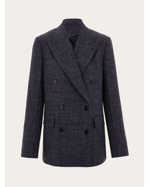 Ferragamo Double Breasted Blazer - Blue