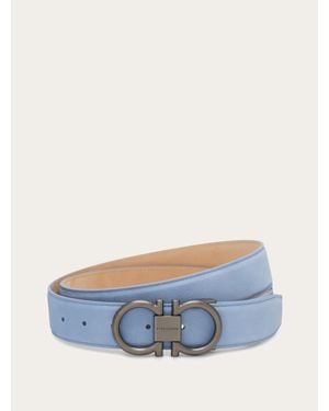 Ferragamo Adjustable Gancini Belt - Blue