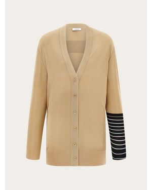 Ferragamo Viscose Cardigan - Natural