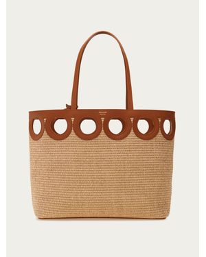 Ferragamo Donna Tote Bag Trama Gancini (L) - Neutro