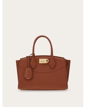 Ferragamo New Studio Soft Bag (M) - Brown