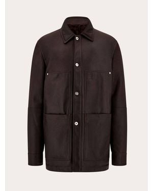 Ferragamo Sheepskin Leather Blouson - Black