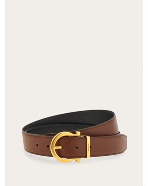 Ferragamo Donna Cintura Reversibile E Regolabile Single Gancini - Multicolore