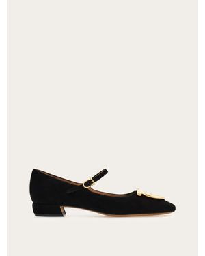 Ferragamo Maxi Gancini Mary Jane .5 - Black