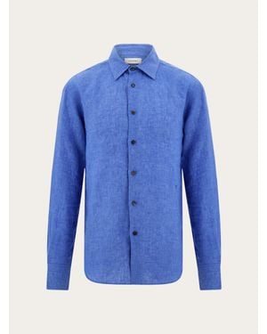 Ferragamo Linen Shirt - Blue