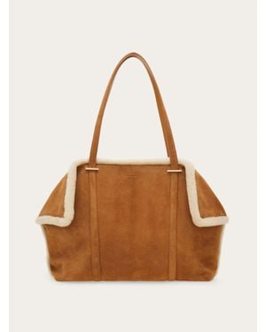 Ferragamo Folded Tote Bag (M) - Brown