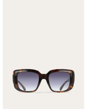 Ferragamo Rectangular Frame Sunglasses - Black