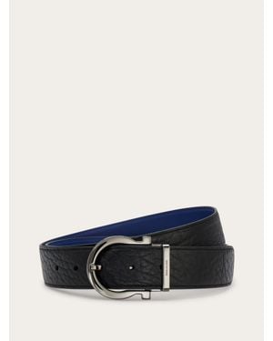 Ferragamo Reversible And Adjustable Gancini Belt - Blue