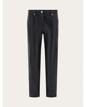 Ferragamo Donna Pantalone 5 Tasche - Blu