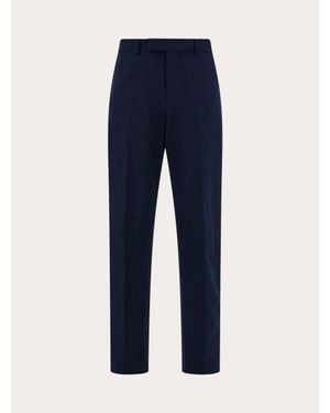Ferragamo Cotton Blend Chinos - Blue
