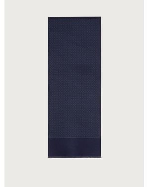 Ferragamo Uomo Sciarpa Gancini - Blu