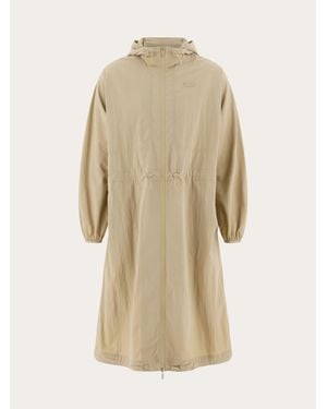Ferragamo Technical Hooded Parka - Natural