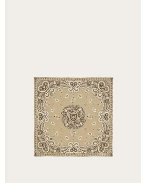 Ferragamo Arabesque Print Bandana - Natural
