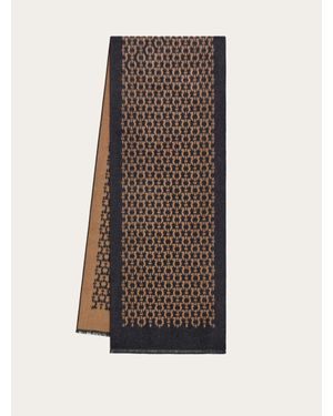 Ferragamo Gancini Silk Scarf - Brown