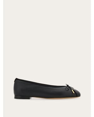 Ferragamo Damen Ballerina Mit Schleife Größe .5 - Weiß