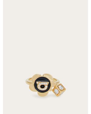 Ferragamo Gancini Charm Ring (50Mm) - Natural