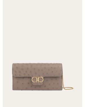 Ferragamo Wallet On Chain - Natural