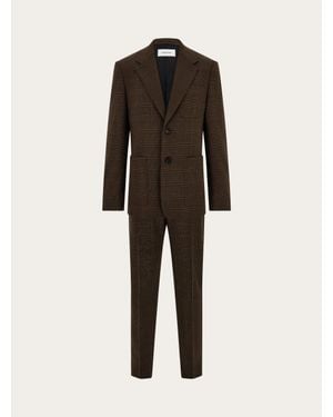 Ferragamo Wool Pinstripe Suit - Natural