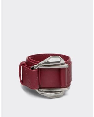 Ferrari Leather Bracelet With Buckle - Red