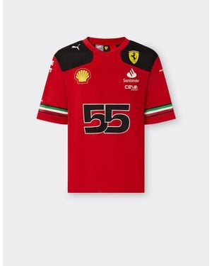 Ferrari Scuderia Replica Sainz Football Jersey - Austin Special Edition - Red