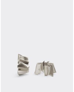 Ferrari Brass Earrings With Finish - White