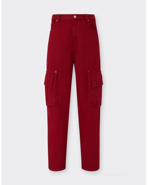 Ferrari Denim Cargo Trousers - Red