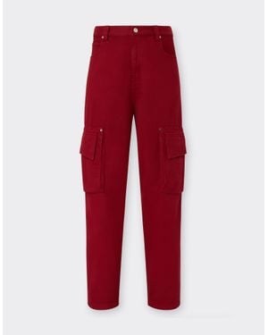 Ferrari Denim Cargo Trousers - Red