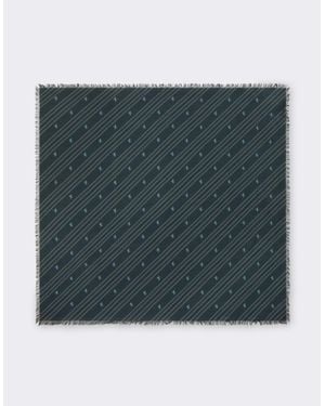 Ferrari Cotton And Silk Twill Scarf - Green