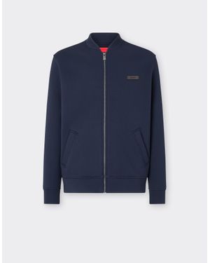 Ferrari Scuba Sweatshirt With Zip - Blue