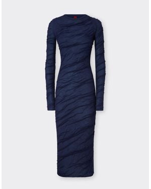 Ferrari Wool And Cotton Knit Dress - Blue