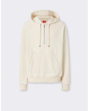 Ferrari Bouclé Terry Hooded Sweatshirt - White
