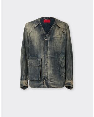 Ferrari Acid-Washed Denim Shirt - Multicolour