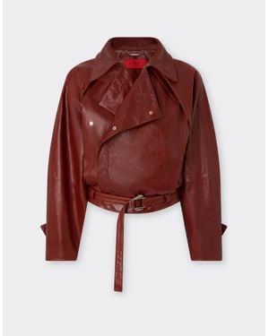Ferrari Waxed Leather Blouson - Red