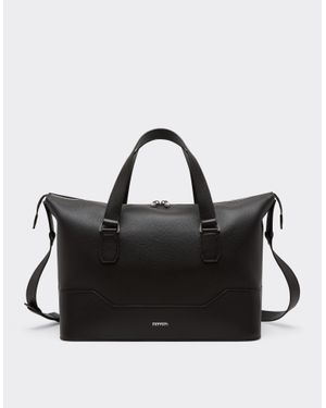 Ferrari Garnet Leather Duffle Bag - Black