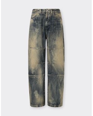 Ferrari Acid-Washed Denim Trousers - Grey
