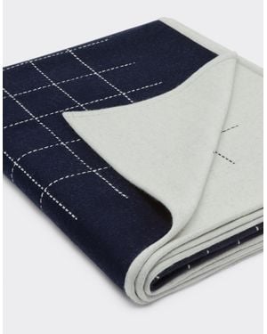 Ferrari Two-Tone Wool Blanket - Blue