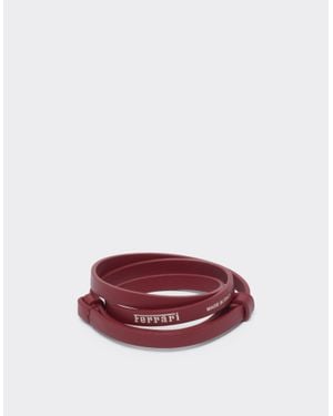 Ferrari Bracelet À Triple Tour En Cuir - Violet