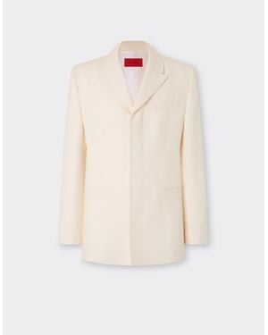 Ferrari Shantung Silk Jacket - White