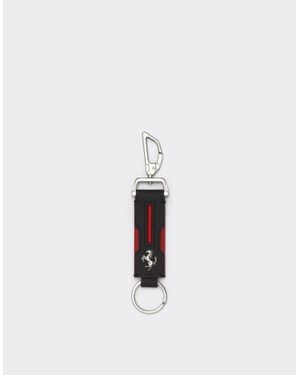 Ferrari Second Life Leather Keyring - White