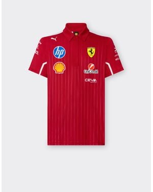 Ferrari Puma For Scuderia Hp 2025 Team Pro Polo Shirt - Red