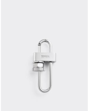 Ferrari Metal Keyring - White