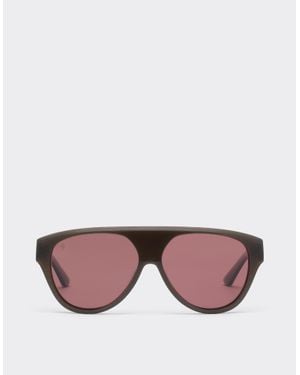 Ferrari Striped Acetate Sunglasses With Polarised Lenses - Pink