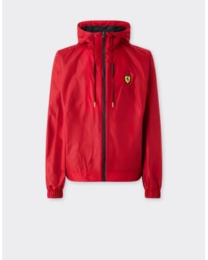 Ferrari Nylon Windbreaker With Scudetto - Red