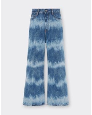 Ferrari X Charles Leclerc Tie-Dye Denim Pants - Blue