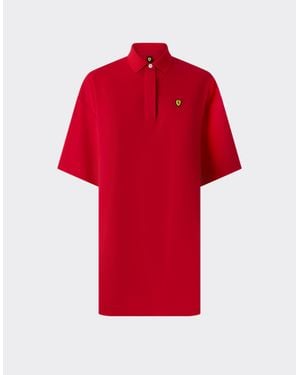 Ferrari Technical Piqué Polo Mini Dress - Red