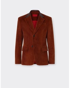 Ferrari Tie-Dye Ribbed Velvet Blazer - Brown
